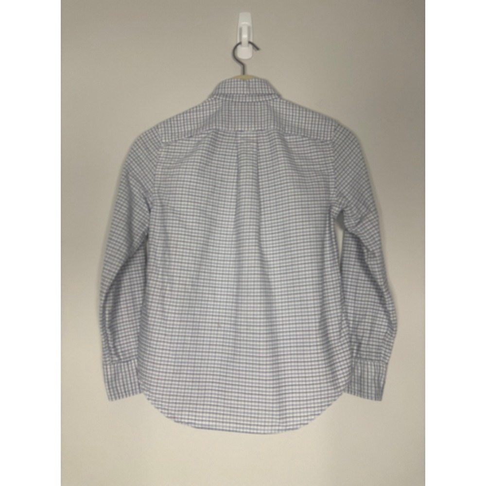 Ralph Lauren Boys Blue White Button Down Shirt Size 8 Cotton - Picture 2 of 8